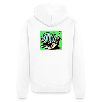 Escargot - Veste à capuche bio Premium Unisexe - blanc - Dos - Thijin (182cm)