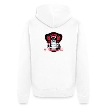 Provokierte Cobra wird zuschlagen - Unisex Premium Bio Zip Hoodie - Weiß - Hinten - Thijin (182cm)