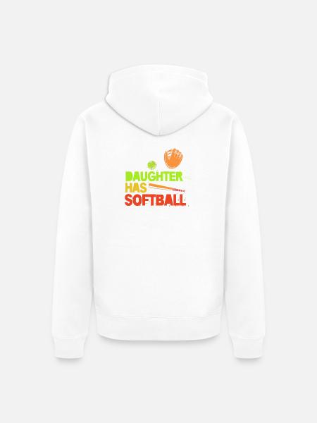 Softball Mutter Softball Mama - Unisex Premium Bio Zip Hoodie - Weiß