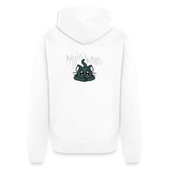 Massive weirdo Komischer Weirdo Katze Haustier Süß - Unisex Premium Bio Zip Hoodie - Weiß - Hinten - Thijin (182cm)