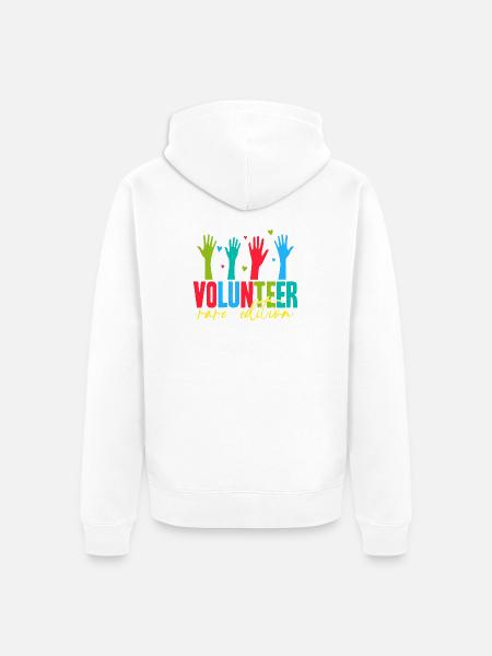 Volunteer Appreciation Rare Edition Volunteer - Unisex Premium Bio Zip Hoodie - Weiß