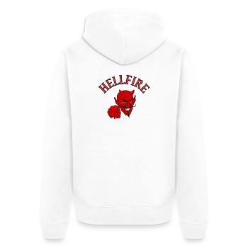 Devil, Satan, Devil, Hellfire - Unisex Premium Organic Zip Hoodie - white - Back - Thijin (182cm)