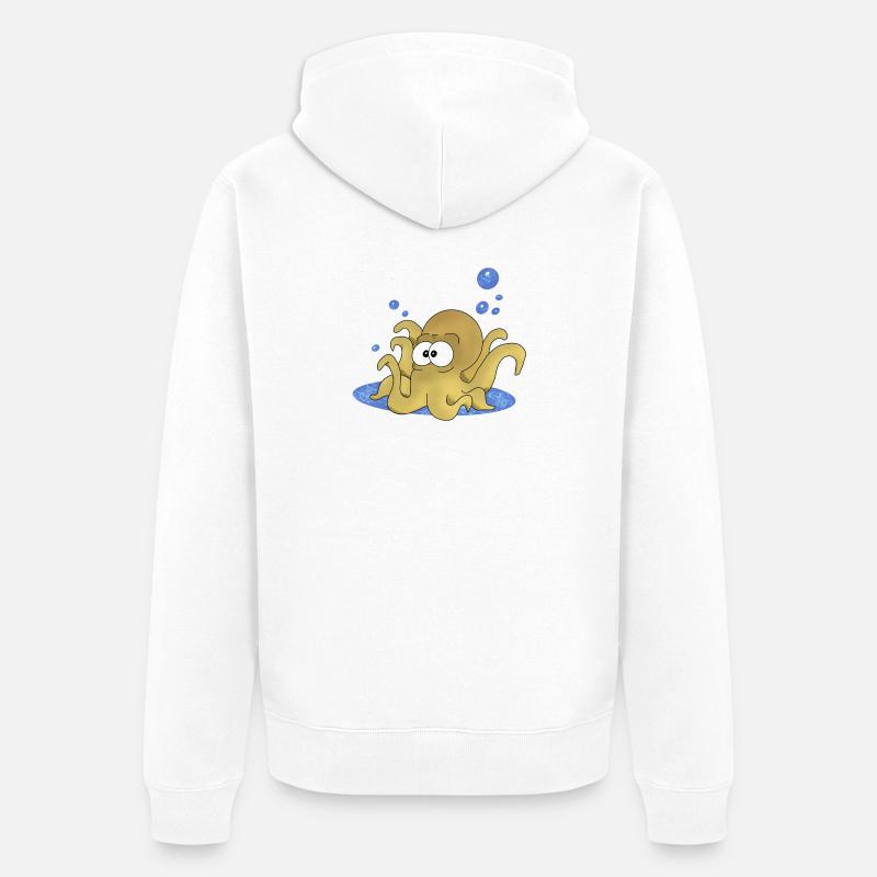 Octopus - Veste à capuche bio Premium Unisexe - blanc