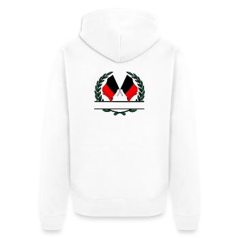 laggen province de Namur belgique bannière couronne de laurier - Veste à capuche bio Premium Unisexe - blanc - Dos - Thijin (182cm)