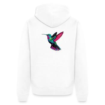 Colibri - Veste à capuche bio Premium Unisexe - blanc - Dos - Thijin (182cm)