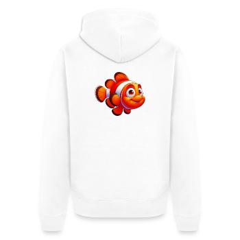 Poisson-clown - Veste à capuche bio Premium Unisexe - blanc - Dos - Thijin (182cm)