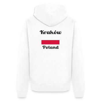 Kraków, Poland - Stylish prints - Unisex Premium Organic Zip Hoodie - white - Back - Thijin (182cm)