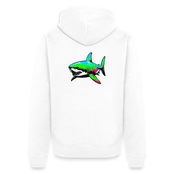 Requin - Veste à capuche bio Premium Unisexe - blanc - Dos - Thijin (182cm)