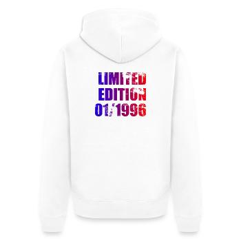 30th Birthday Limited Edition 01/1996 - Unisex Premium Organic Zip Hoodie - white - Back - Thijin (182cm)