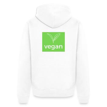 Vegan - signe pour tous les vegans - Veste à capuche bio Premium Unisexe - blanc - Dos - Thijin (182cm)
