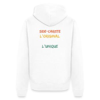 Side-Cariste L'Original Le Vrai L'Unique - Veste à capuche bio Premium Unisexe - blanc - Dos - Thijin (182cm)