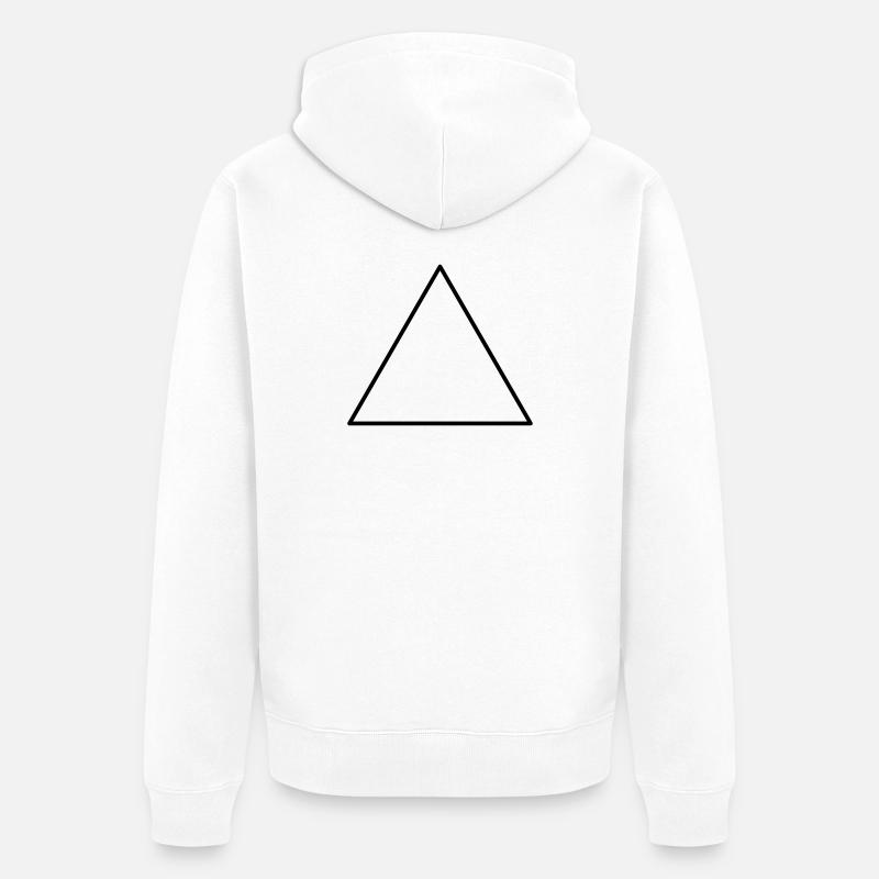 Triangle symbolique équilatéral - Veste à capuche bio Premium Unisexe - blanc