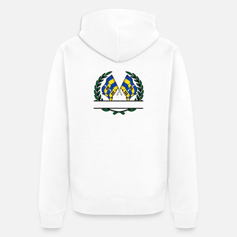 Ameland Laurel Custom – Édition Island - Veste à capuche bio Premium Unisexe - blanc
