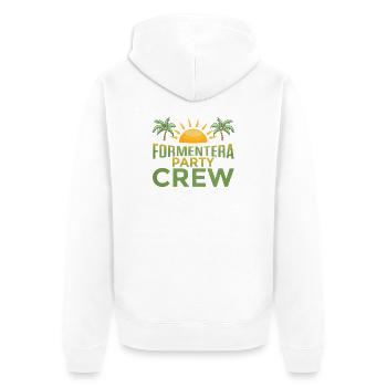 Équipe de la fête de Formentera - Veste à capuche bio Premium Unisexe - blanc - Dos - Thijin (182cm)