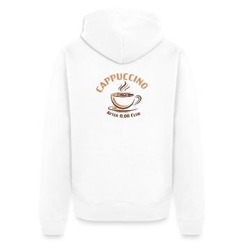 Coffee Club après 11h. - Veste à capuche bio Premium Unisexe - blanc - Dos - Thijin (182cm)