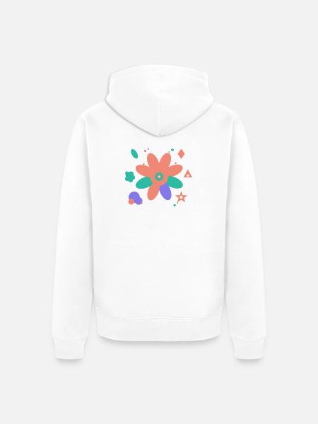 Buntes Design der modernen Kunst - Unisex Premium Bio Zip Hoodie - Weiß