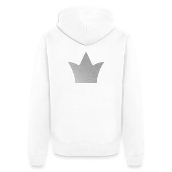 Crown – symbol of strength and self-confidence - Unisex Premium Organic Zip Hoodie - white - Back - Thijin (182cm)