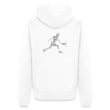 Pickleball scene Idee für Pickleballspielerin Fans - Unisex Premium Bio Zip Hoodie - Weiß - Hinten - Thijin (182cm)