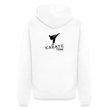 Équipe de karaté - Veste à capuche bio Premium Unisexe - blanc - Dos - Thijin (182cm)