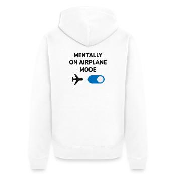 Mode Mentalement dans l’avion Voyage drôle Introverti - Veste à capuche bio Premium Unisexe - blanc - Dos - Thijin (182cm)