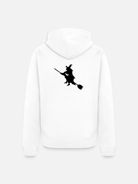 Hexe  - Unisex Premium Bio Zip Hoodie - Weiß