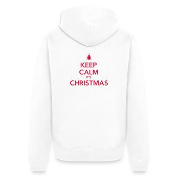 KEEP CALM IT'S CHRISTMAS Weihnachten - Unisex Premium Organic Zip Hoodie - white - Back - Thijin (182cm)