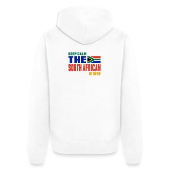 Keep Calm South Africa / Gift National Colors - Unisex Premium Organic Zip Hoodie - white - Back - Thijin (182cm)