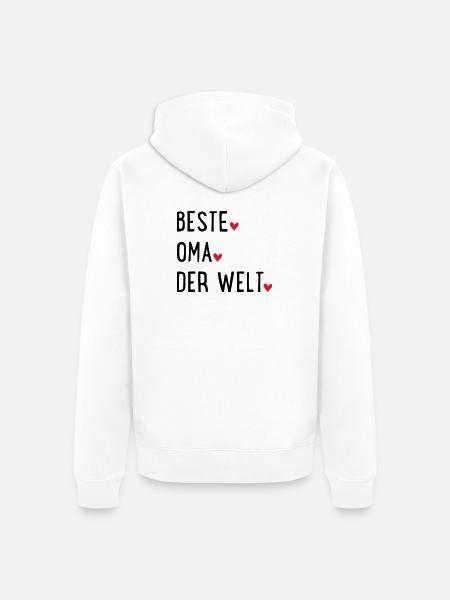 Best Grandma - Unisex Premium Organic Zip Hoodie - white