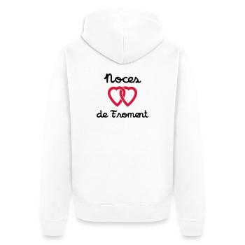 Noces de Froment - Veste à capuche bio Premium Unisexe - blanc - Dos - Thijin (182cm)