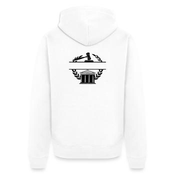 Lawyer monogram courthouse - Unisex Premium Organic Zip Hoodie - white - Back - Thijin (182cm)
