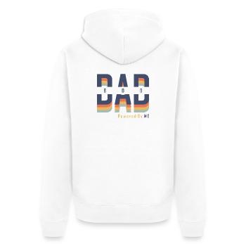 Dad Bod powered by Me - Veste à capuche bio Premium Unisexe - blanc - Dos - Thijin (182cm)