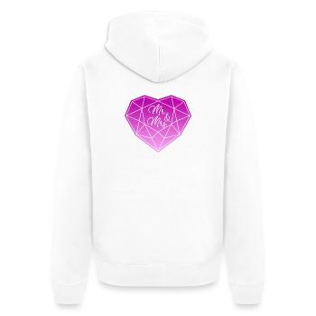 Mr. & Mrs. Wedding Engagement Marriage Proposal Love - Unisex Premium Organic Zip Hoodie - white - Back - Thijin (182cm)