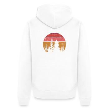Silhouette de pin solaire - Veste à capuche bio Premium Unisexe - blanc - Dos - Thijin (182cm)