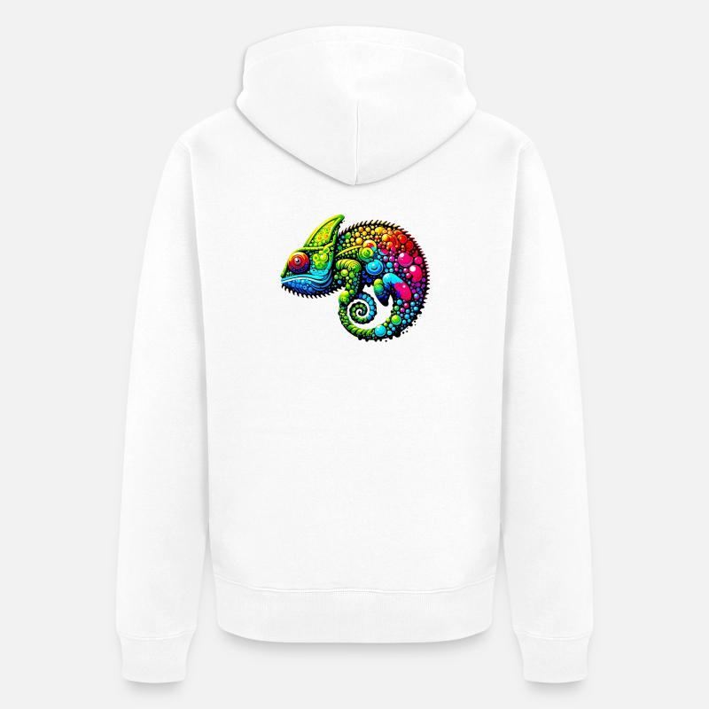 Caméléon - Veste à capuche bio Premium Unisexe - blanc
