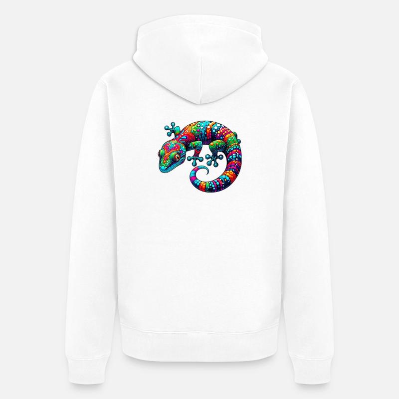 Gecko - Veste à capuche bio Premium Unisexe - blanc