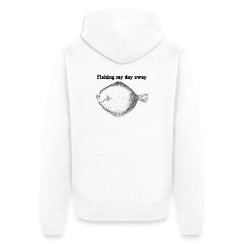 My Day Away 2 - Unisex Premium Organic Zip Hoodie - white - Back - Thijin (182cm)