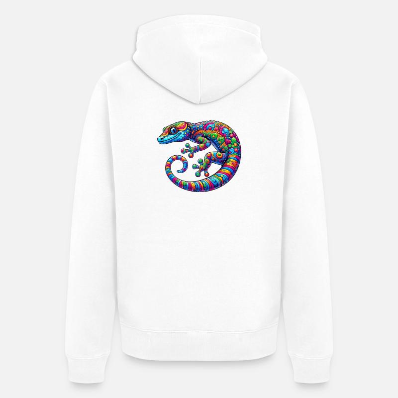 Gecko - Veste à capuche bio Premium Unisexe - blanc