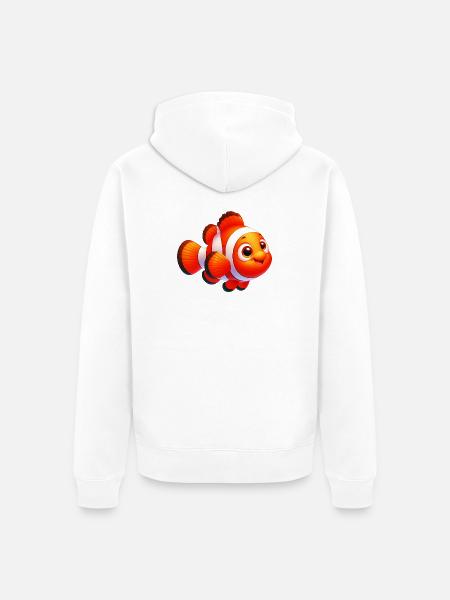 Clownfisch - Unisex Premium Bio Zip Hoodie - Weiß