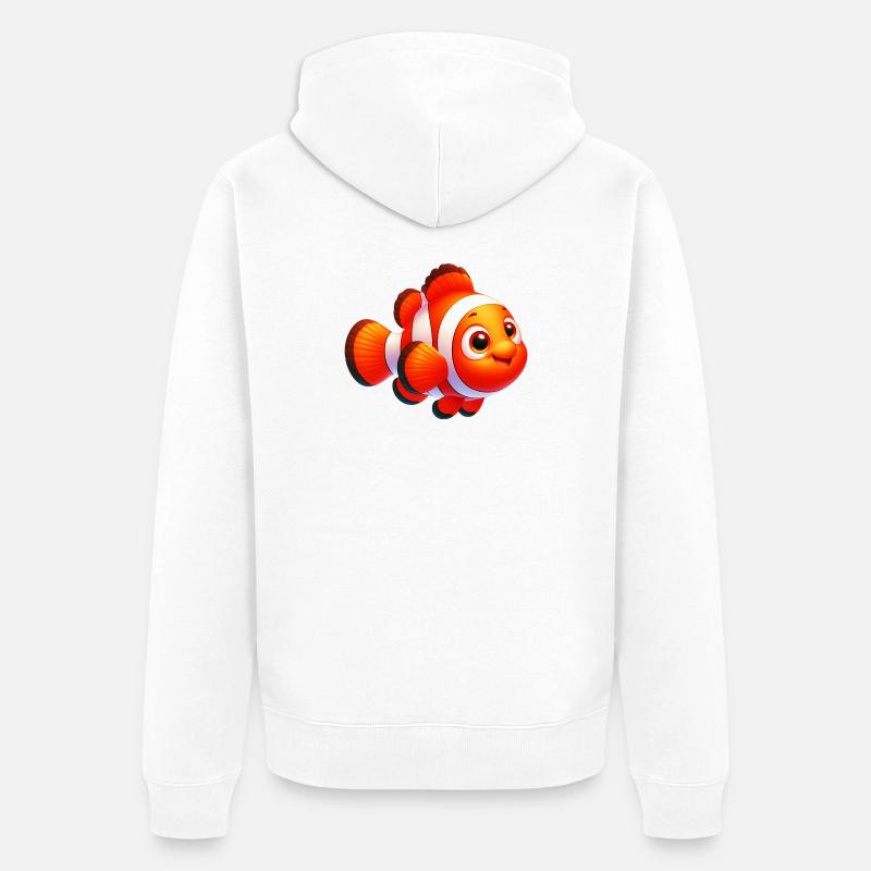 Clownfisch - Unisex Premium Bio Zip Hoodie - Weiß