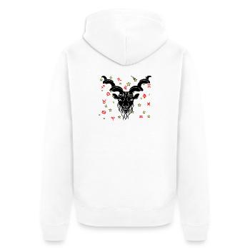 Signe du zodiaque signe étoile logo Capricorne - Veste à capuche bio Premium Unisexe - blanc - Dos - Thijin (182cm)