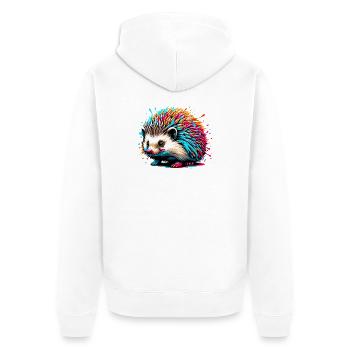 Hérisson - Veste à capuche bio Premium Unisexe - blanc - Dos - Thijin (182cm)