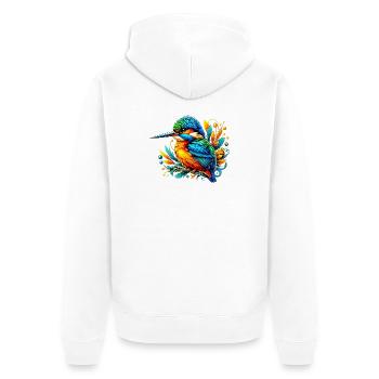 Martin-pêcheur - Veste à capuche bio Premium Unisexe - blanc - Dos - Thijin (182cm)