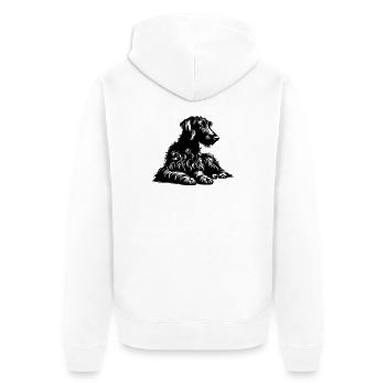 Scottish Deerhound - Unisex Premium Organic Zip Hoodie - white - Back - Thijin (182cm)