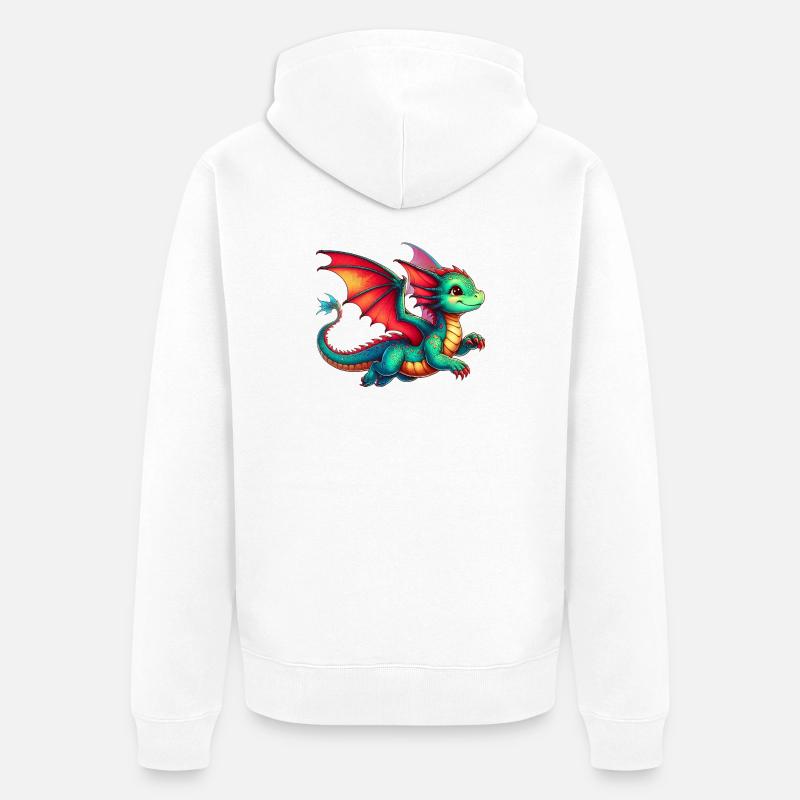 Dragon - Veste à capuche bio Premium Unisexe - blanc