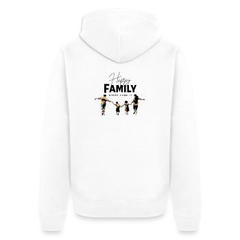 Famille - Veste à capuche bio Premium Unisexe - blanc - Dos - Thijin (182cm)