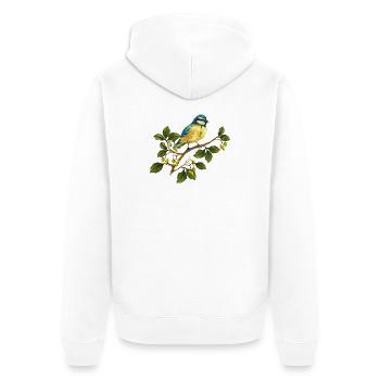 Colorful bird - Unisex Premium Organic Zip Hoodie - white - Back - Thijin (182cm)