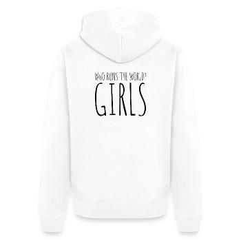 Women Power Who Runs The World Girls Power Girl - Unisex Premium Organic Zip Hoodie - white - Back - Thijin (182cm)