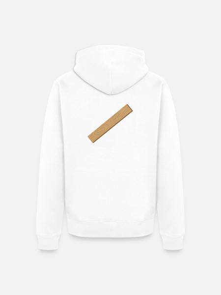 Rustikale Holzmaserung auf Holzplanke - Unisex Premium Bio Zip Hoodie - Weiß