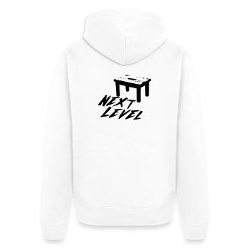 Niveau suivant - Veste à capuche bio Premium Unisexe - blanc - Dos - Thijin (182cm)