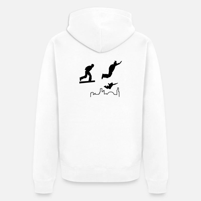 Saut de base - Veste à capuche bio Premium Unisexe - blanc